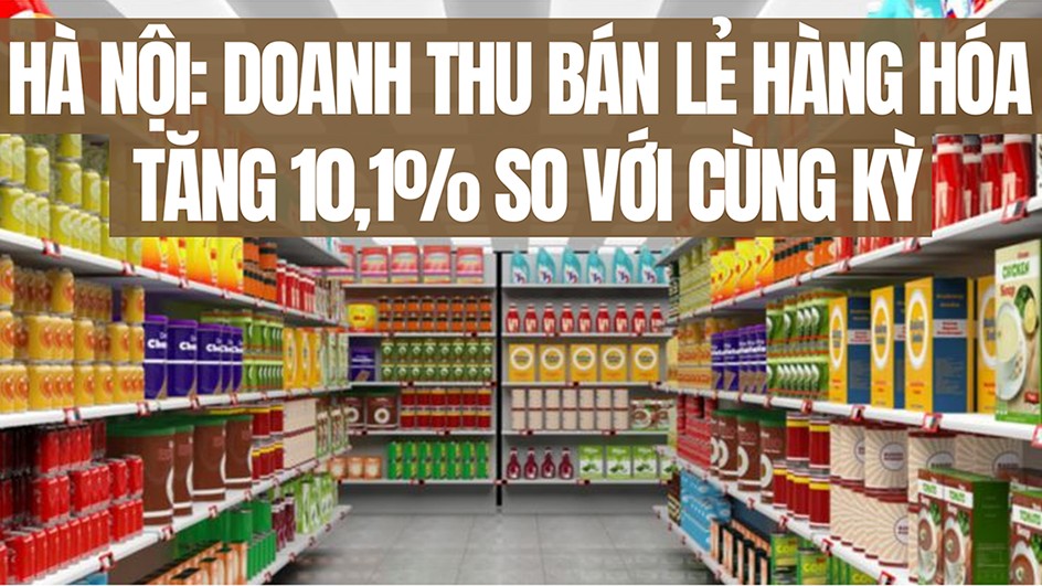 Hà Nội: Doanh thu bán lẻ hàng hóa tăng 10,1% so với cùng kỳ