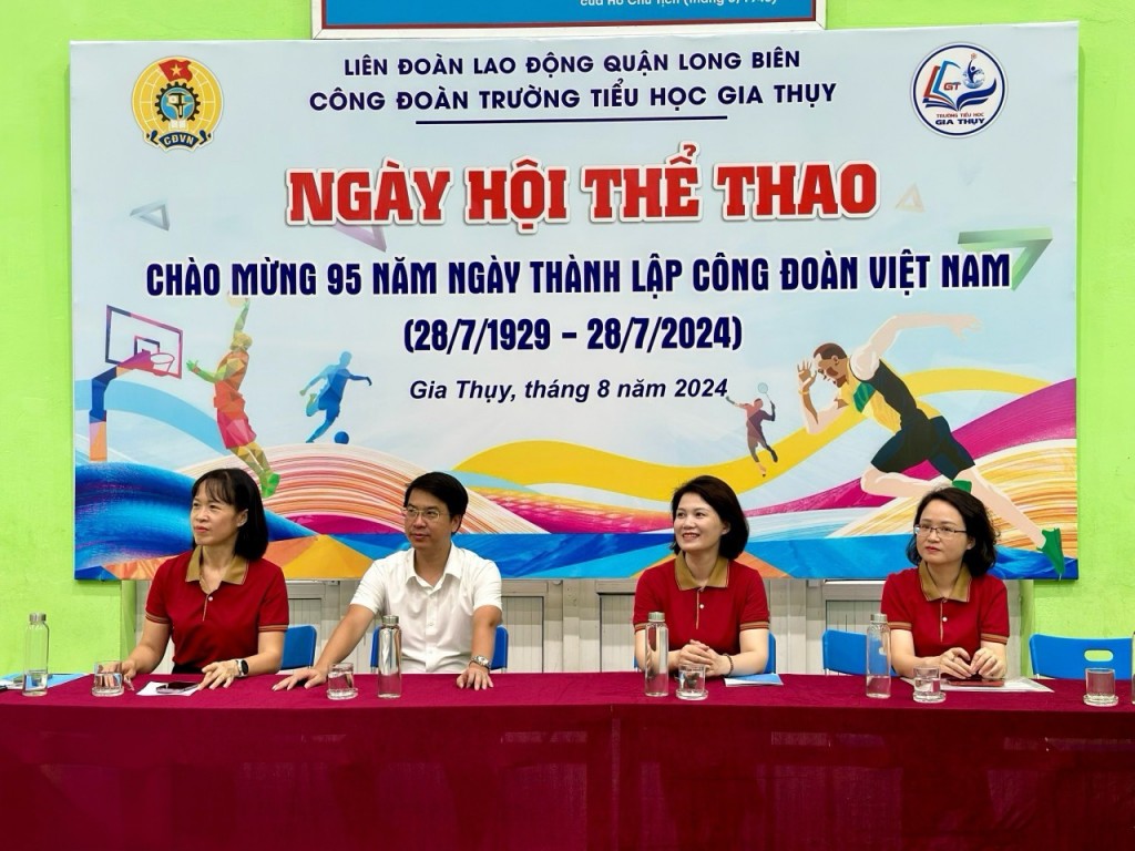 Sôi nổi Ngày hội thể thao trong đoàn viên Công đoàn Trường Tiểu học Gia Thụy