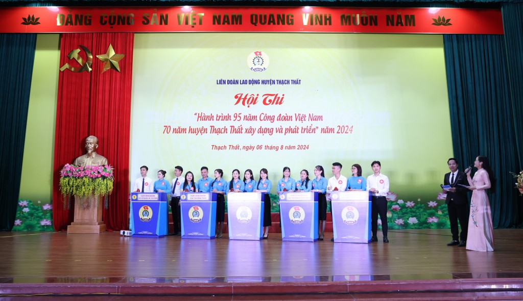 Sôi nổi Hội thi “Hành trình 95 năm Công đoàn Việt Nam, 70 năm huyện Thạch Thất xây dựng và phát triển”