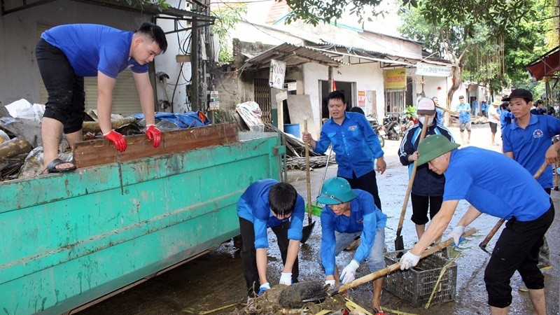 Tuổi trẻ Chương Mỹ xung kích, tình nguyện hỗ trợ khắc phục hậu quả sau lũ