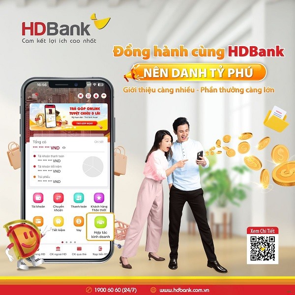 HDBank thưởng vàng SJC cho khách hàng sử dụng dịch vụ