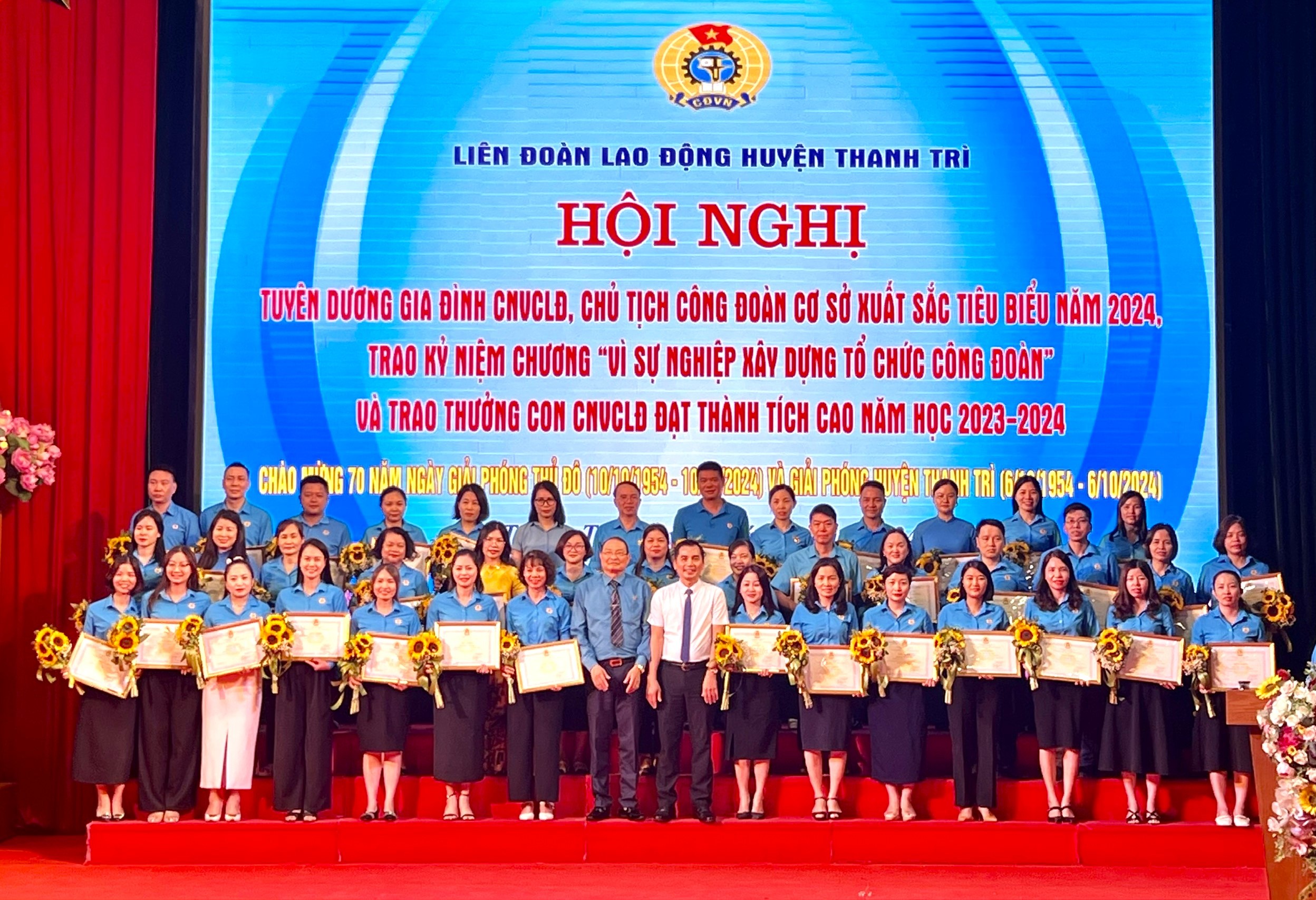 LĐLĐ huyện Thanh Trì biểu dương 50 Chủ tịch Công đoàn cơ sở xuất sắc tiêu biểu