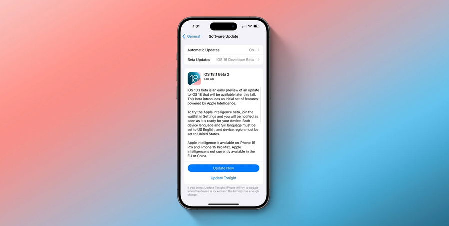 Apple phát hành iOS 18.1 Developer Beta 2 với tính năng Safari thú vị