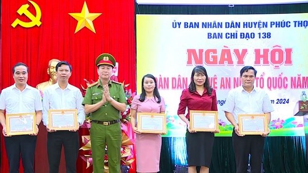 Huyện Phúc Thọ tổ chức điểm Ngày hội toàn dân bảo vệ an ninh Tổ quốc