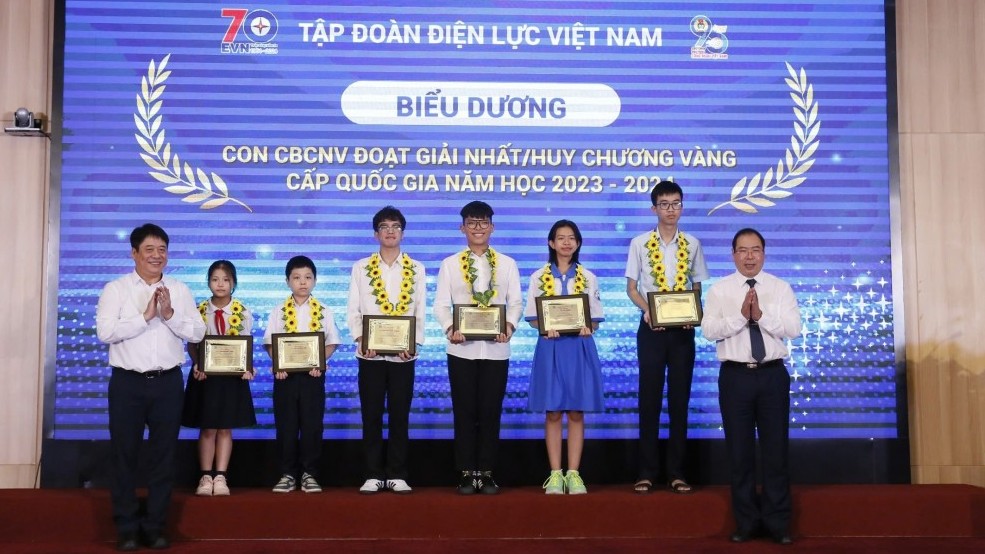 Biểu dương gia đình và con cán bộ, công nhân viên EVN tiêu biểu năm 2024