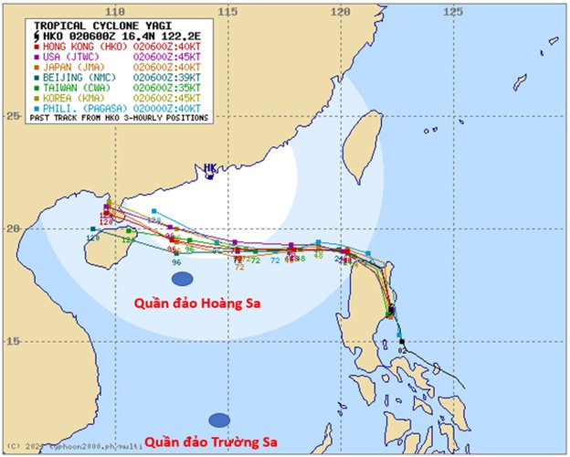 YAGI có thể trở thành siêu bão đang tiến vào Biển Đông, dự báo giật cấp 15, 16