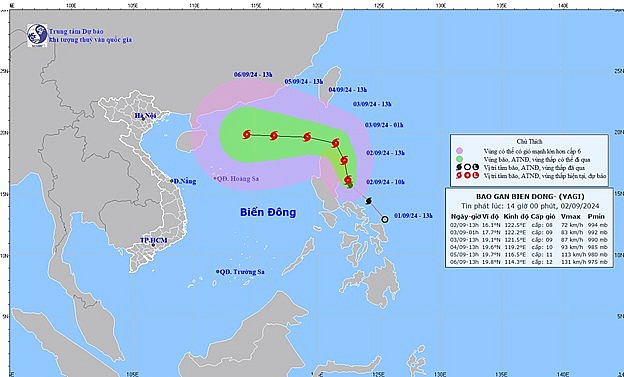 YAGI có thể trở thành siêu bão đang tiến vào Biển Đông, dự báo giật cấp 15, 16