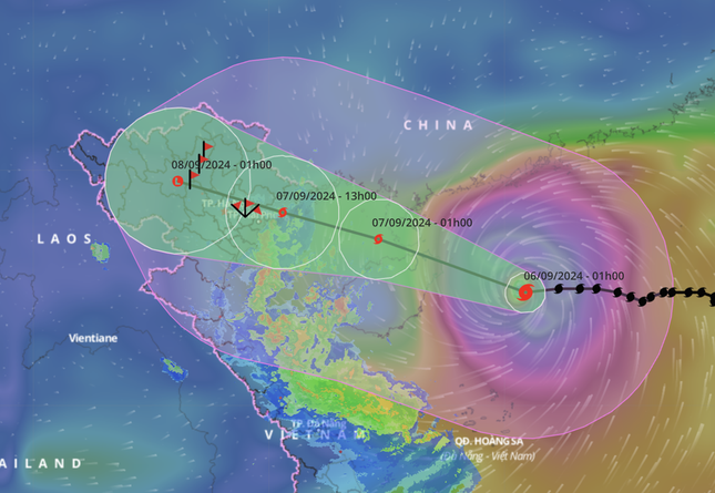 Bão Yagi cách đất liền hơn 100km, ban bố rủi ro thiên tai cấp 4
