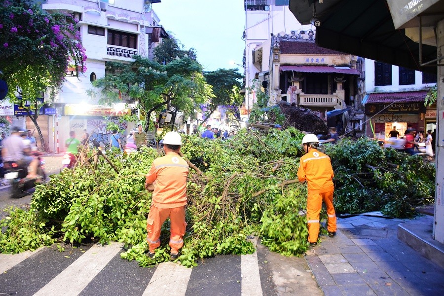 Đồng thời hỗ trợ lực lượng chức năng trong công tác giải tỏa hiện trường để tránh ùn tắc tại khu vực.