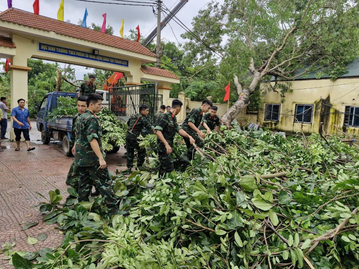 Huyện Thạch Thất chủ động ứng phó, khắc phục hậu quả sau cơn bão số 3