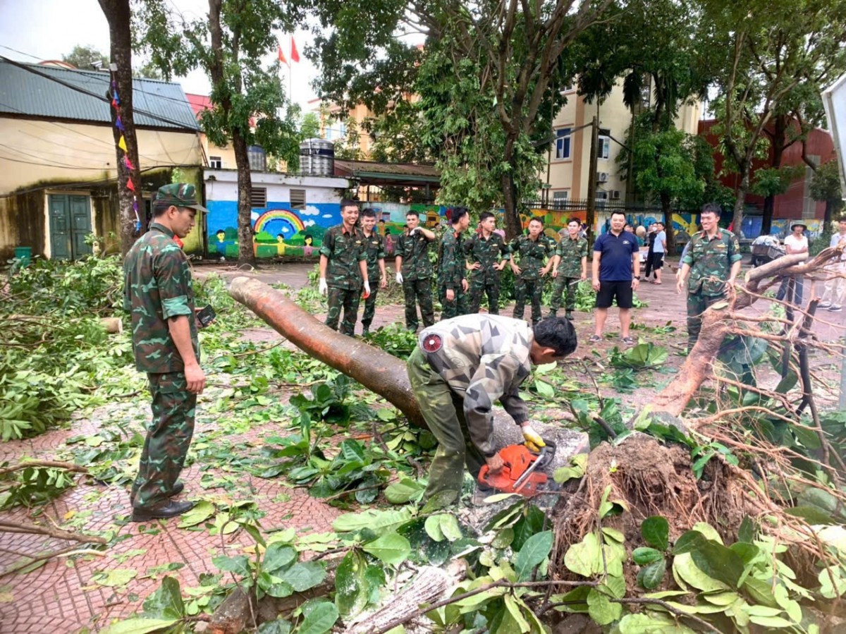 Huyện Thạch Thất chủ động ứng phó, khắc phục hậu quả sau cơn bão số 3