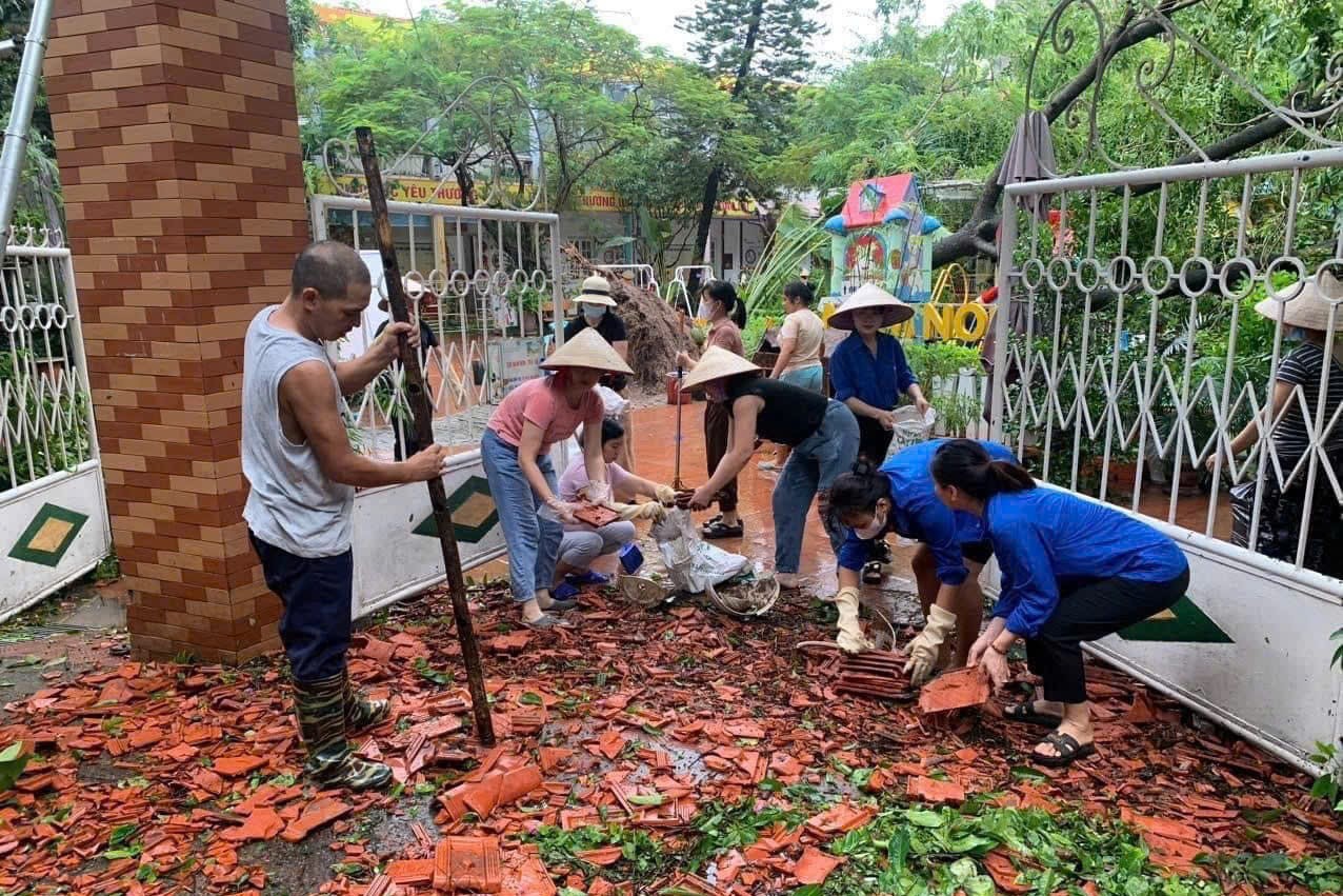 Toàn hệ thống chính trị huyện Thanh Trì chung sức khắc phục hậu quả bão số 3