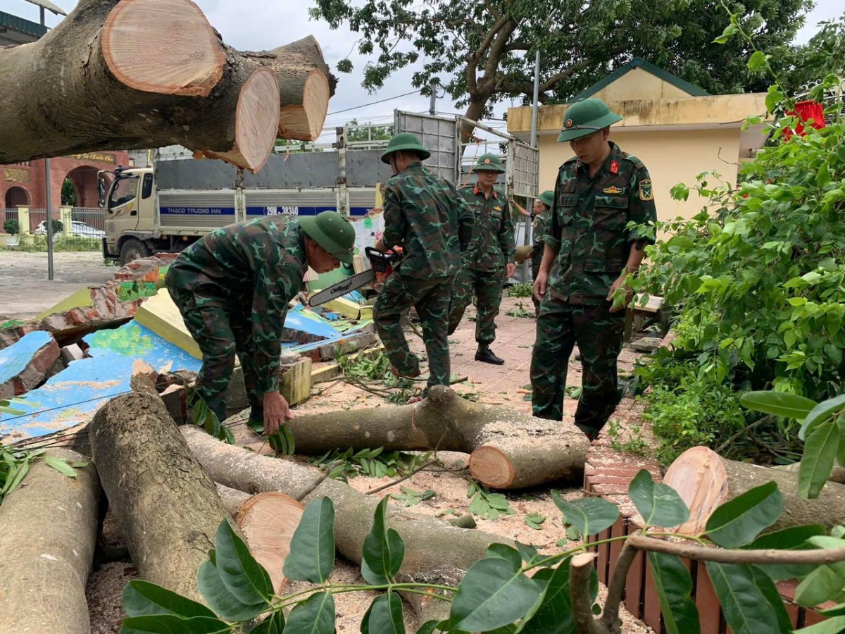 Huyện Phú Xuyên cơ bản khắc phục xong hậu quả sau mưa bão