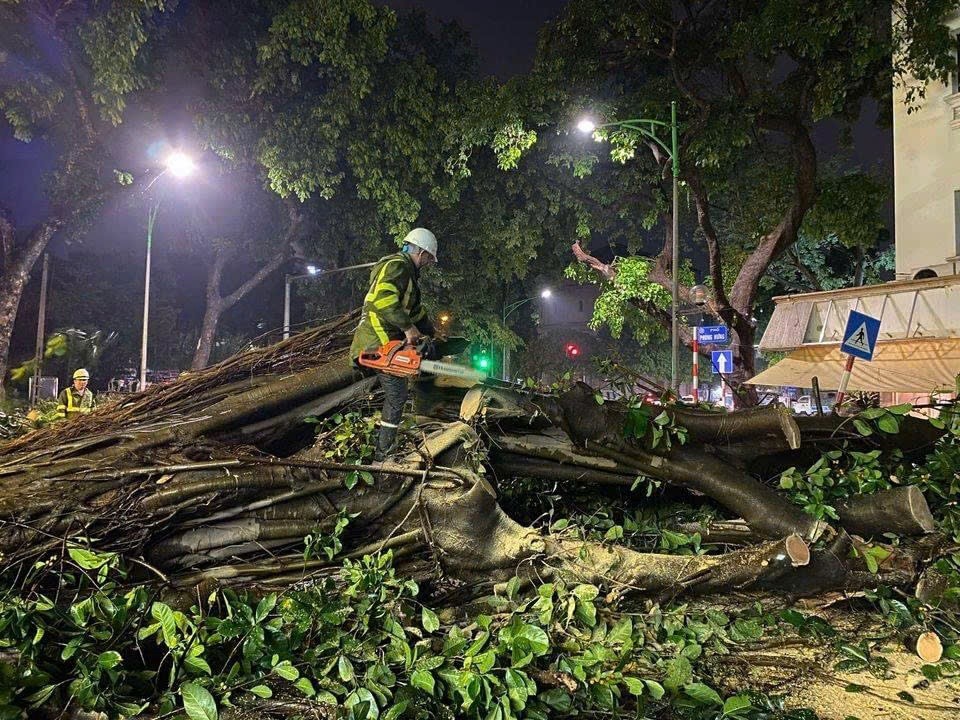 Đoàn viên Công đoàn Thành phố Hồ Chí Minh hỗ trợ Hà Nội, Hải Phòng khắc phục hậu quả bão số 3