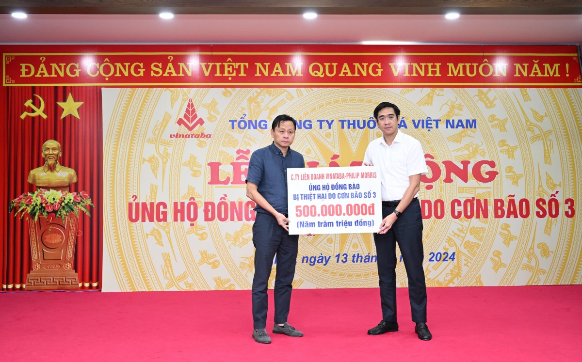 Tổng Công ty Thuốc lá Việt Nam quyên góp 10 tỷ đồng ủng hộ đồng bào bị ảnh hưởng lũ lụt