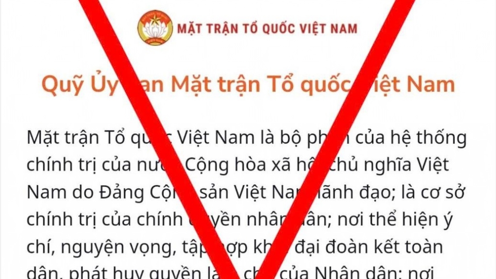 CẢNH BÁO: Xuất hiện website, trang thông tin giả mạo MTTQ Việt Nam để trục lợi tiền ủng hộ