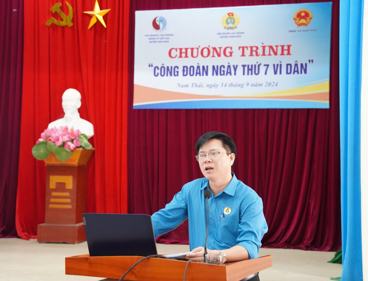 LĐLĐ huyện Nam Đàn tổ chức chương trình “Công đoàn ngày thứ 7 vì dân”