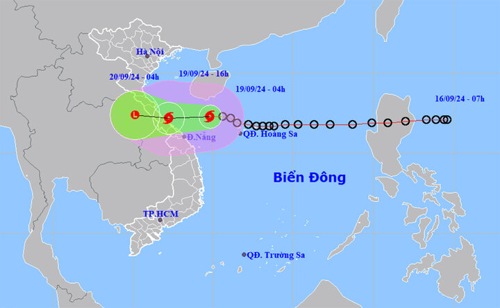 Áp thấp nhiệt đới mạnh lên thành bão số 4, cách Đà Nẵng 210km