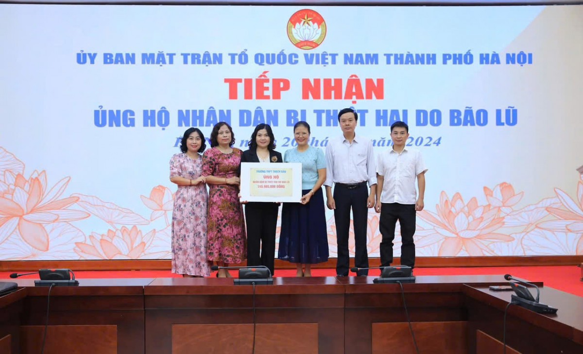 Hà Nội: Tiếp nhận thêm hơn 1,4 tỷ đồng ủng hộ các tỉnh bị thiệt hại do bão lũ