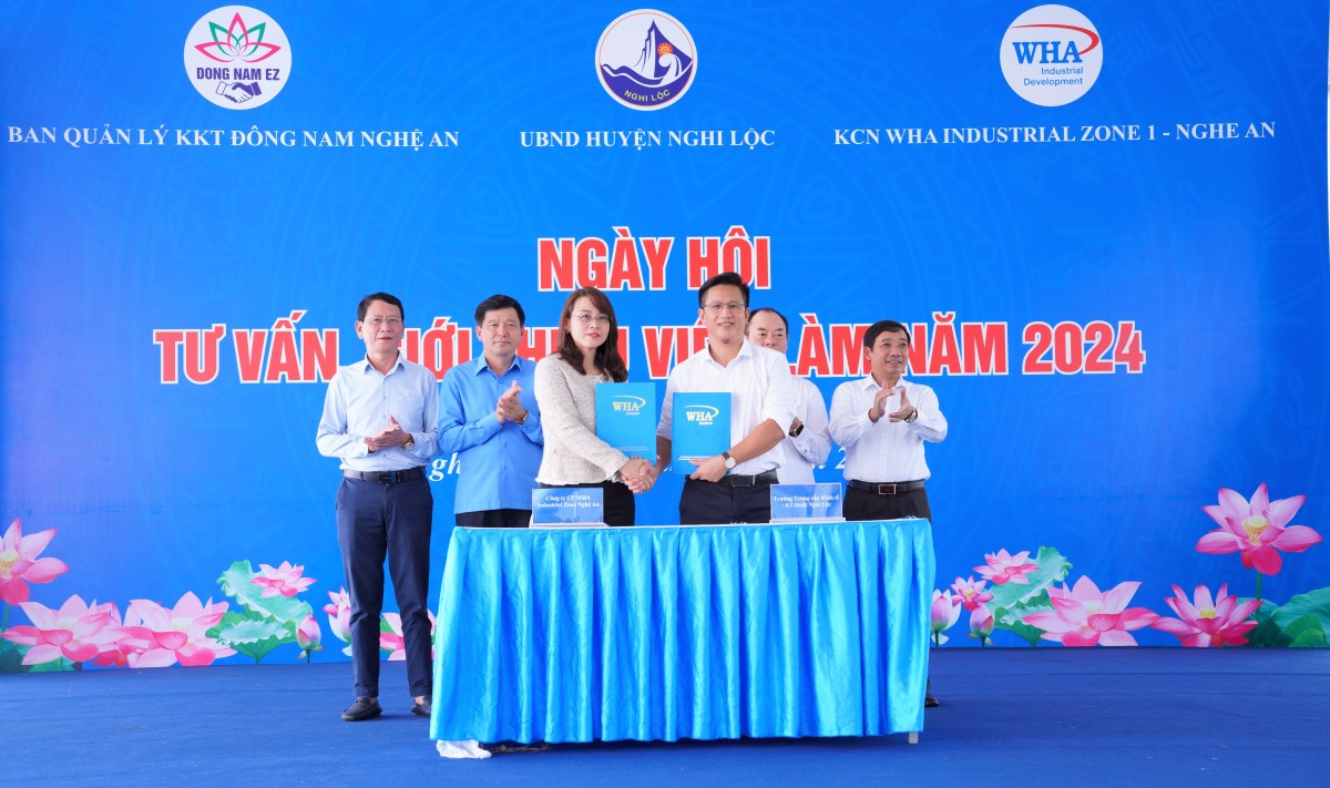 Nghệ An: Sôi nổi Ngày hội tư vấn, giới thiệu việc làm trong KCN WHA và Nam Cấm