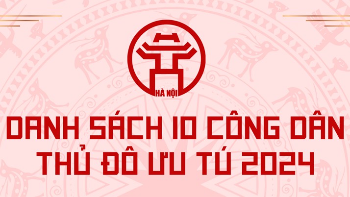 Danh sách 10 "Công dân Thủ đô ưu tú" năm 2024