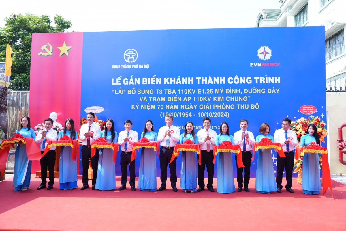 EVNHANOI khánh thành 2 công trình chào mừng kỷ niệm 70 năm Ngày Giải phóng Thủ đô