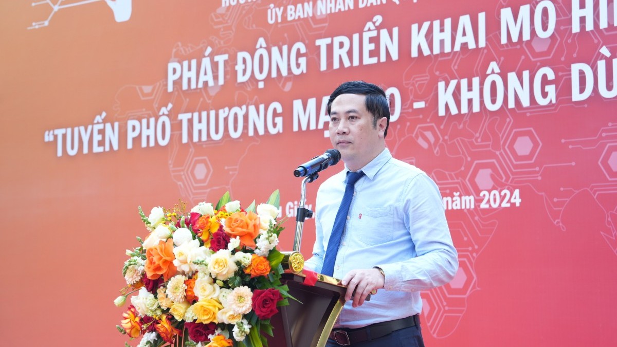 Quận Cầu Giấy phát động triển khai "Tuyến phố thương mại 4.0 -  không dùng tiền mặt"