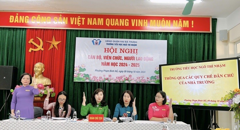 Trường Mầm non Nghĩa Đô: Nêu cao vai trò trách nhiệm của cán bộ, giáo viên, nhân viên