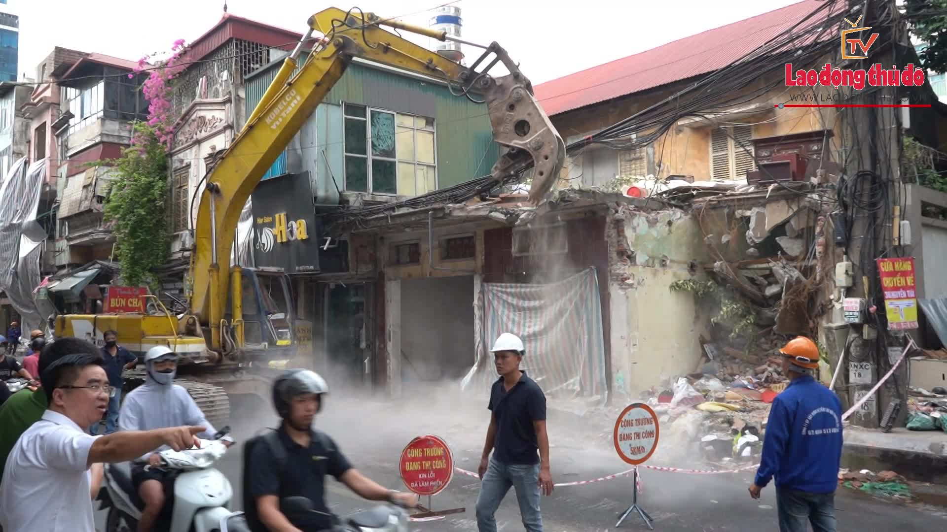 Quận Thanh Xuân cưỡng chế thu hồi đất bàn giao mặt bằng mở rộng đường Nguyễn Tuân