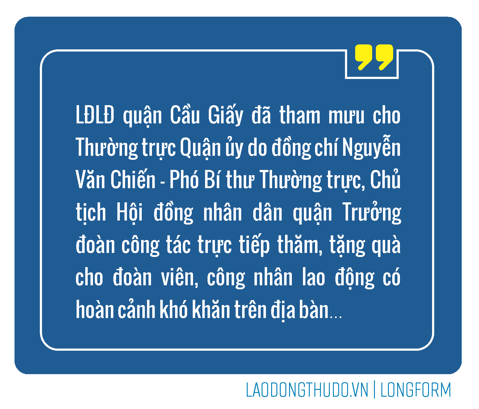 Công đoàn tận tâm vì người lao động