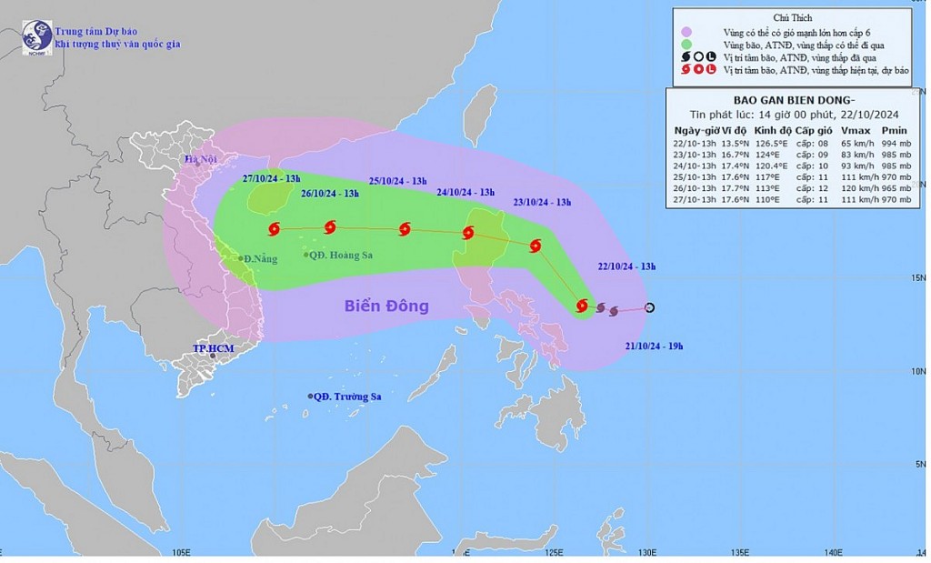 Tin bão mới nhất: Bão Trami chuẩn bị vào biển Đông, dự báo rất mạnh