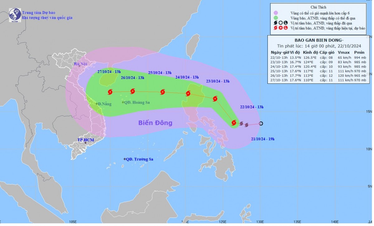 Tin bão mới nhất: Bão Trami chuẩn bị vào biển Đông, dự báo rất mạnh