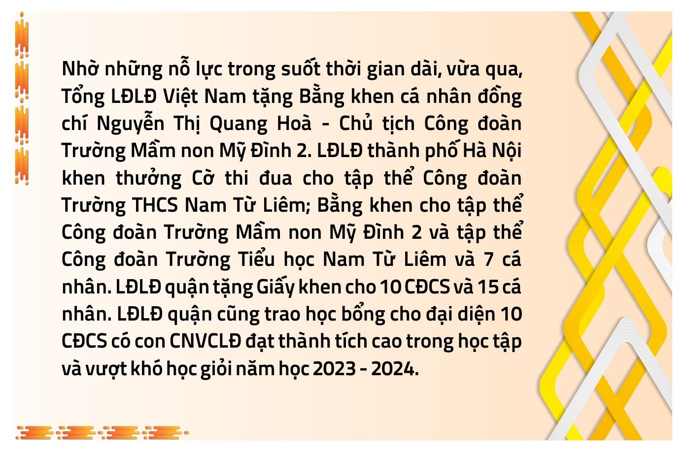 Công đoàn khối trường học quận Nam Từ Liêm: Điểm tựa vững chắc cho sự nghiệp trồng người