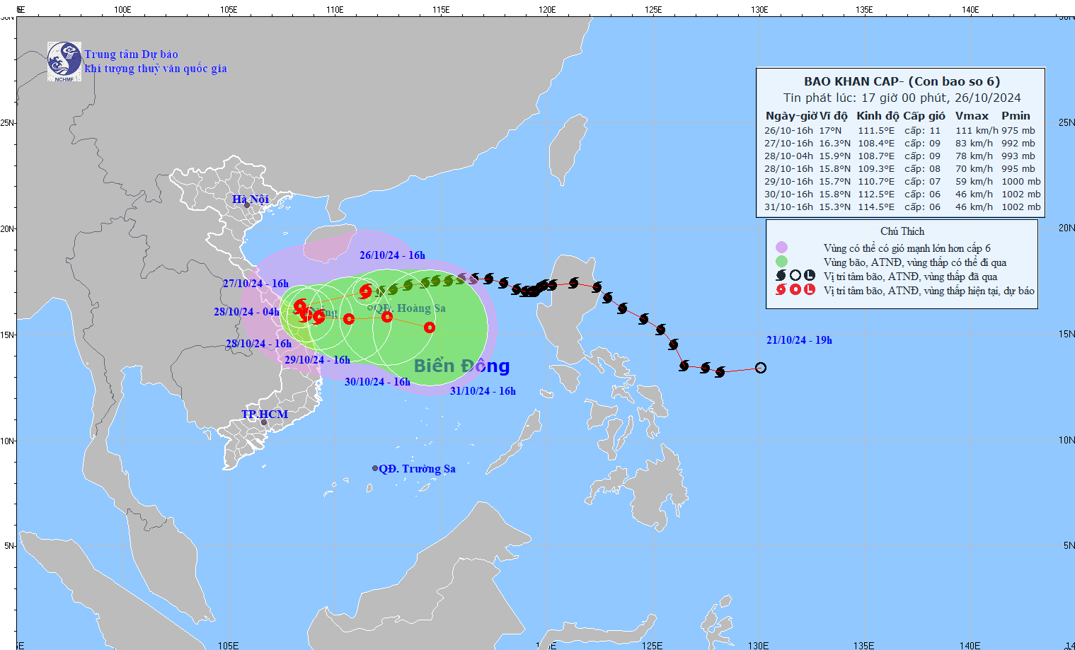 Tin bão mới nhất