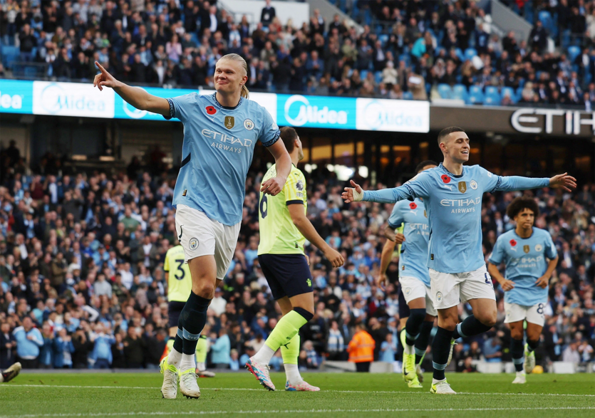 Haaland lại ghi bàn, giúp Man City giành chiến thắng trước Southampton