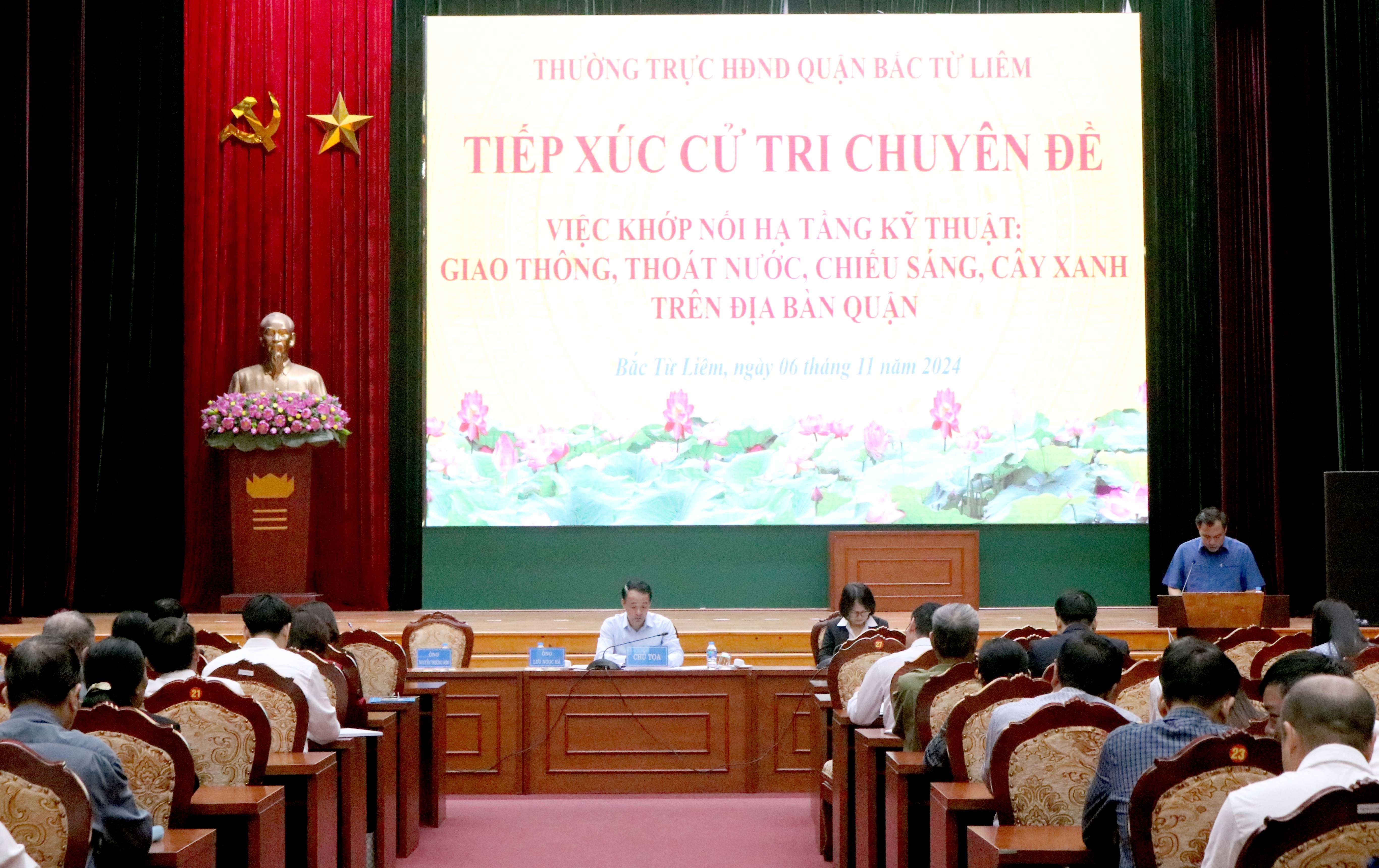 Quận Bắc Từ Liêm tiếp xúc cử tri chuyên đề khớp nối hạ tầng kỹ thuật giao thông