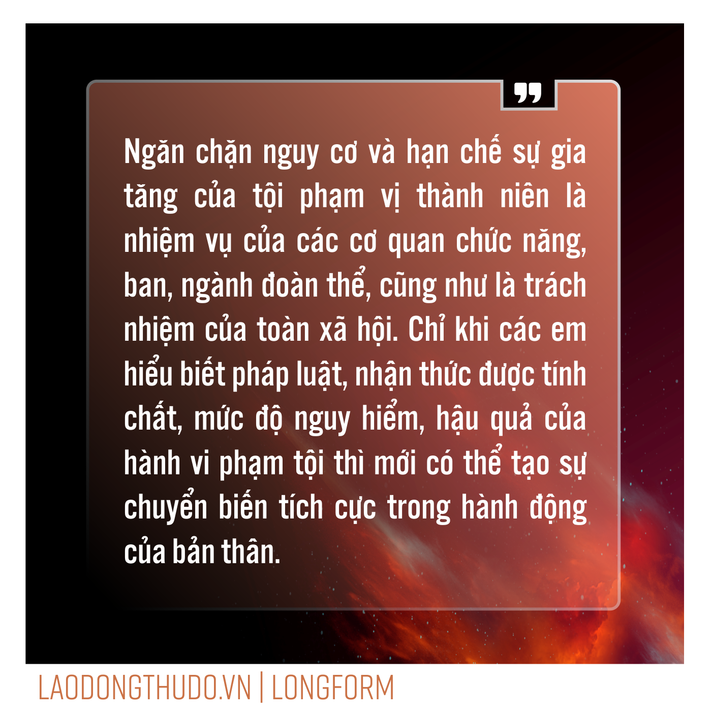 Chủ động ngăn ngừa tội phạm vị thành niên