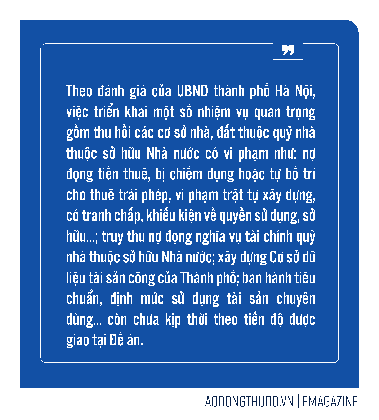 Đề án quản lý, sử dụng, khai thác tài sản công: Một năm nhìn lại