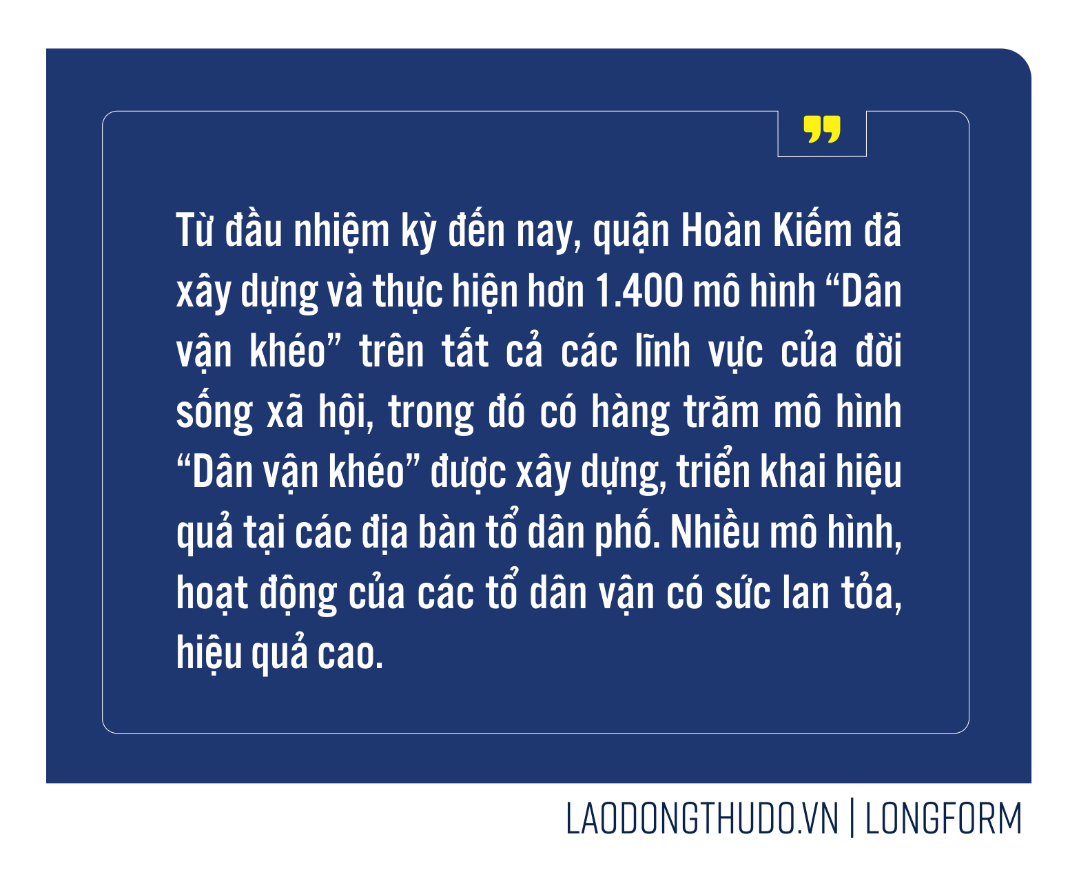 Tổ dân vận tổ dân phố: Mô hình nhỏ, ý nghĩa lớn