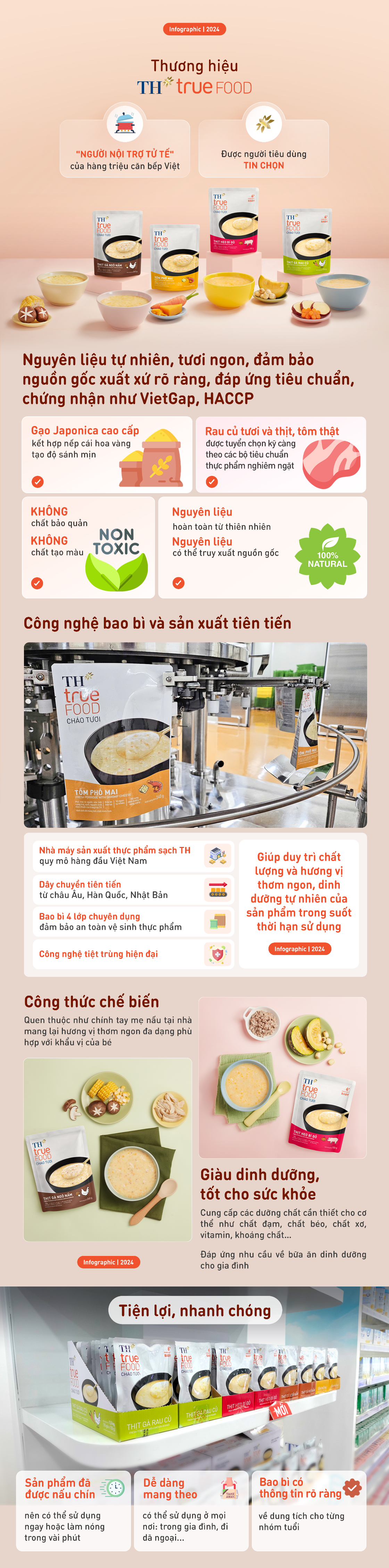 Ưu điểm khiến Cháo tươi TH true FOOD luôn có sẵn trong tủ thực phẩm của mẹ