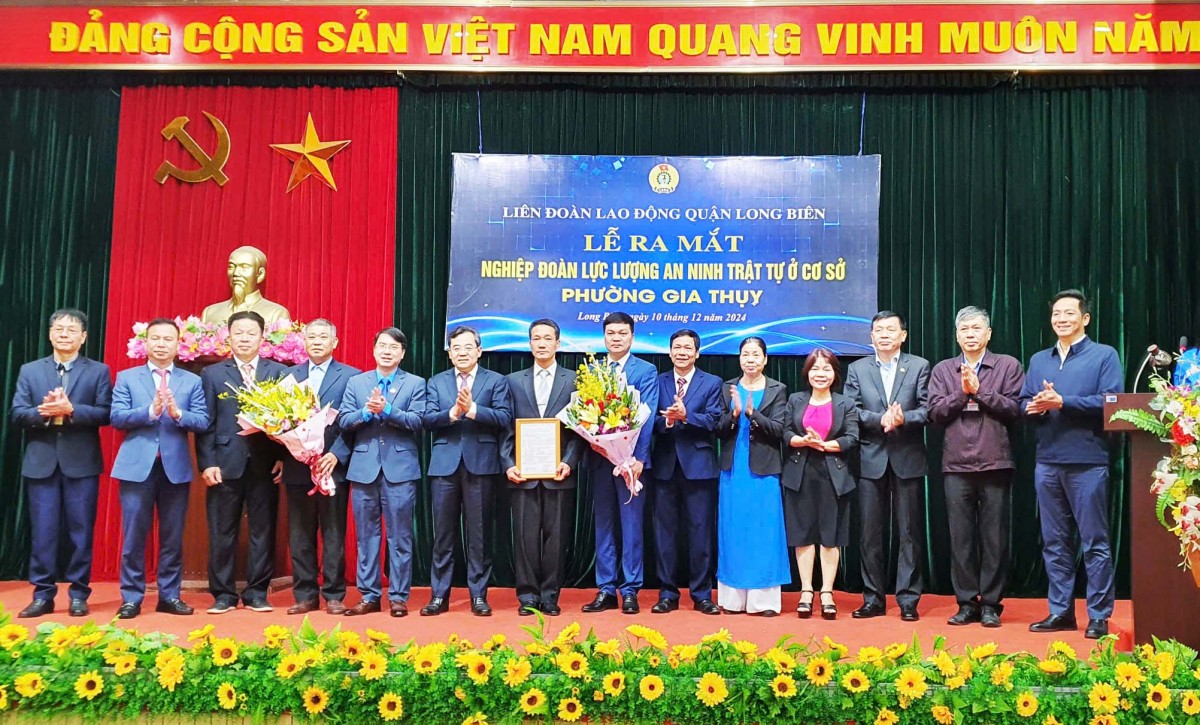 Long Biên: Ra mắt Nghiệp đoàn lực lượng an ninh trật tự ở cơ sở phường Gia Thụy