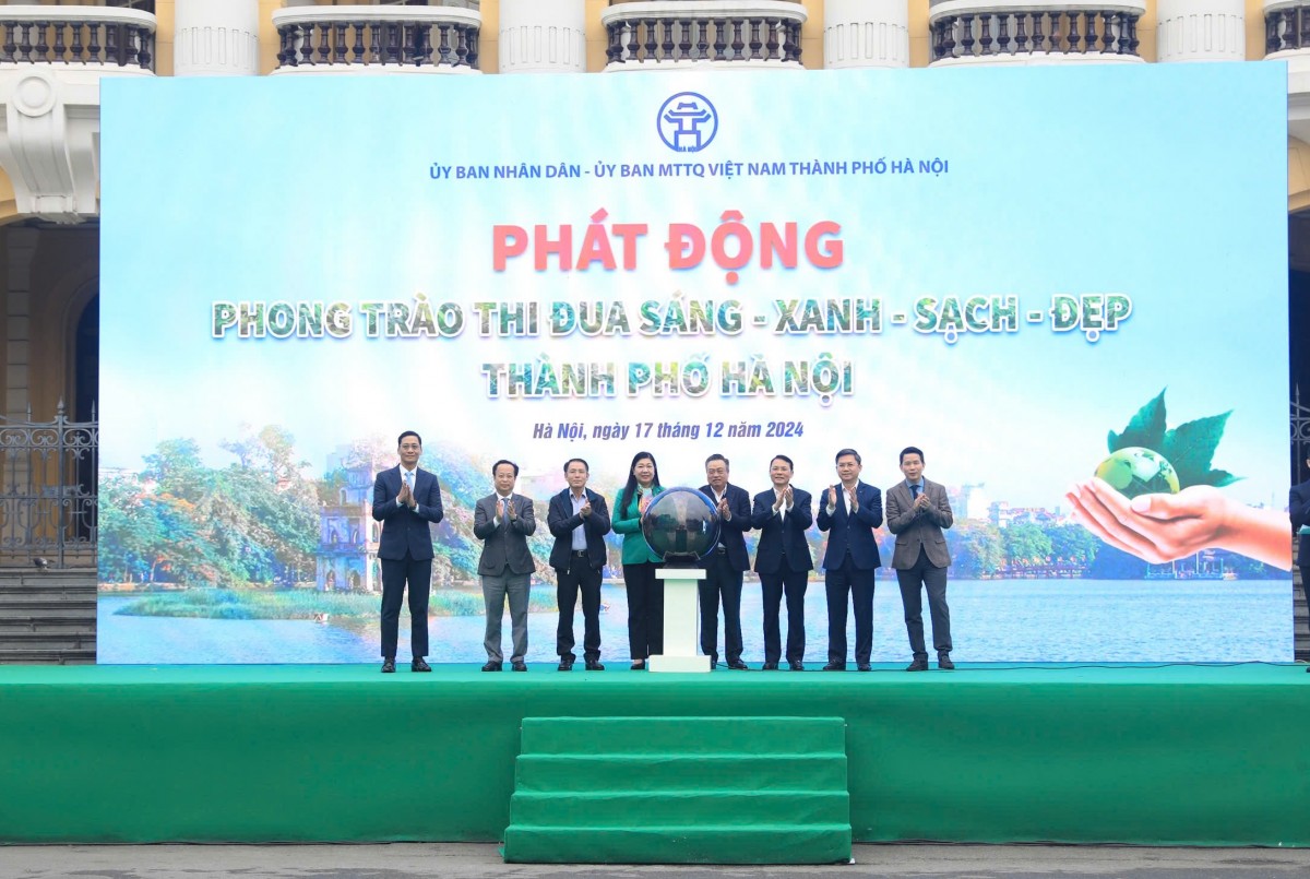 Phong trào thi đua “Sáng - Xanh - Sạch - Đẹp” tạo dựng Thủ đô hiện đại, thân thiện với môi trường