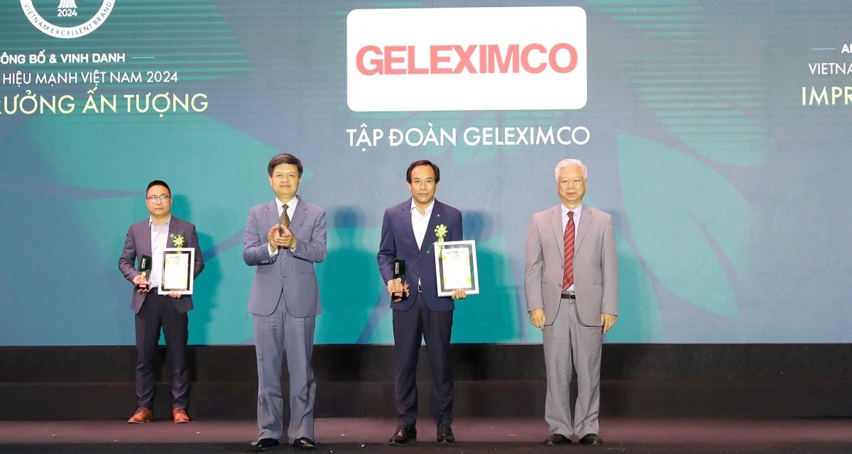 Geleximco được vinh danh Top 10 Thương hiệu mạnh - Tăng trưởng ấn tượng 2024