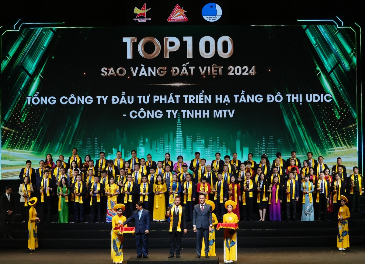 UDIC đoạt Danh hiệu TOP 20 Giải thưởng Sao Vàng đất Việt năm 2024