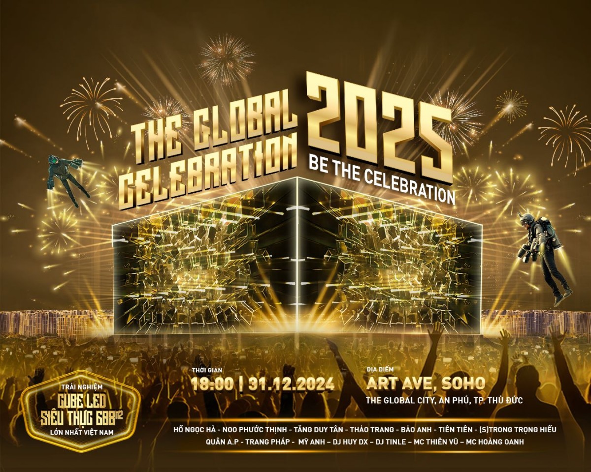 Lễ hội đón năm mới 2025 “The Global Celebration Party” sẽ diễn ra vào ngày 31/12/2024 tại trung tâm mới.