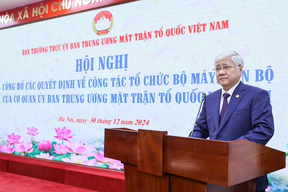 Cơ quan Ủy ban Trung ương MTTQ Việt Nam công bố bộ máy mới theo Nghị quyết 18-NQ/TW