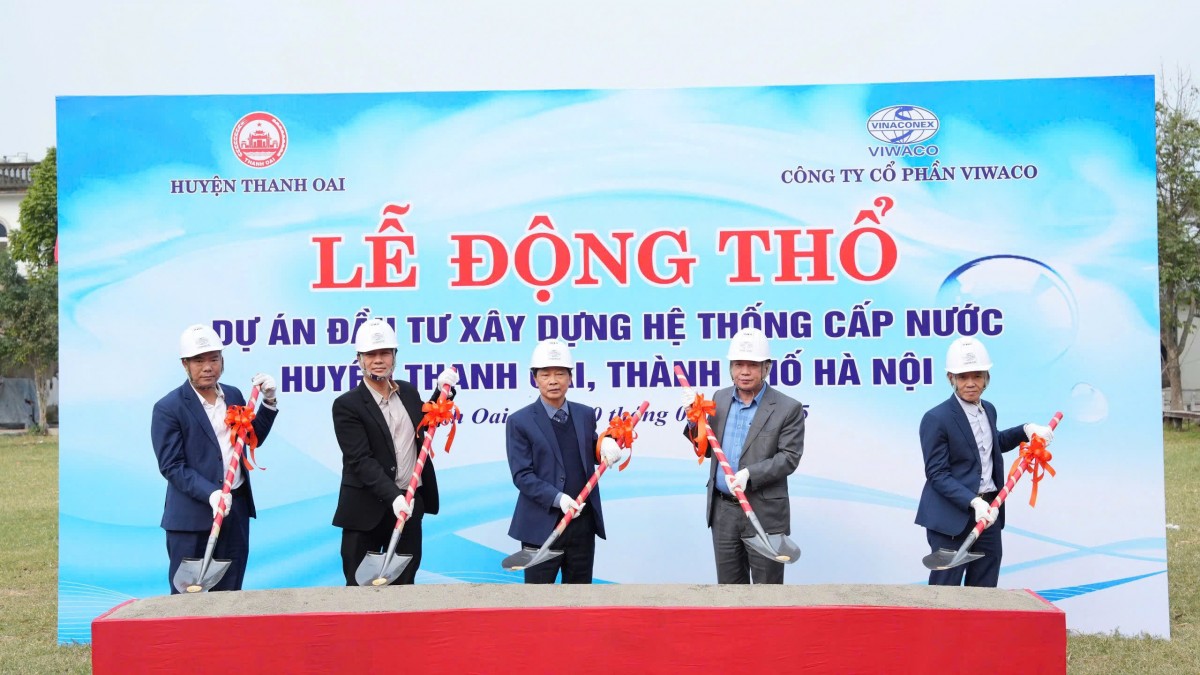 Xây dựng mạng lưới cấp nước sạch cho 11 xã của huyện Thanh Oai