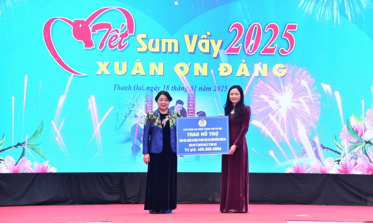 Ấn tượng “Tết sum vầy” và “Chợ Tết Công đoàn” huyện Thanh Oai