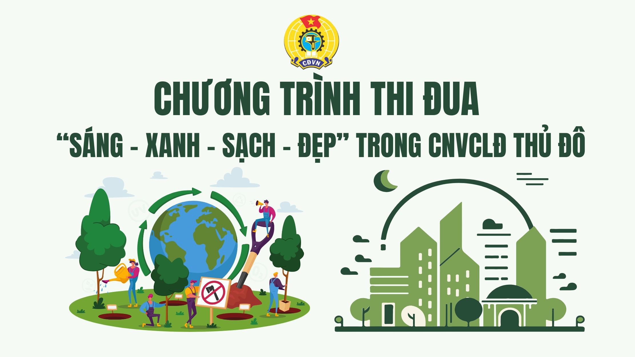 Chương trình thi đua “Sáng - Xanh - Sạch - Đẹp” trong CNVCLĐ Thủ đô