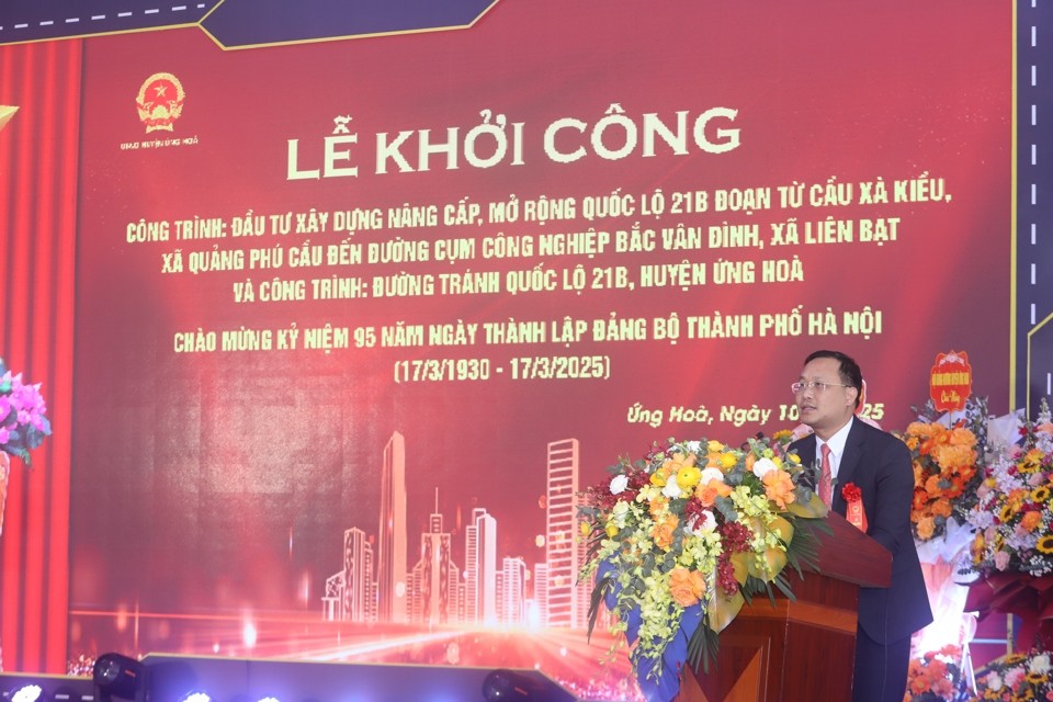 Huyện Ứng Hòa: Khởi công hai dự án có tổng mức đầu tư lớn nhất mà Thành phố giao làm chủ đầu tư